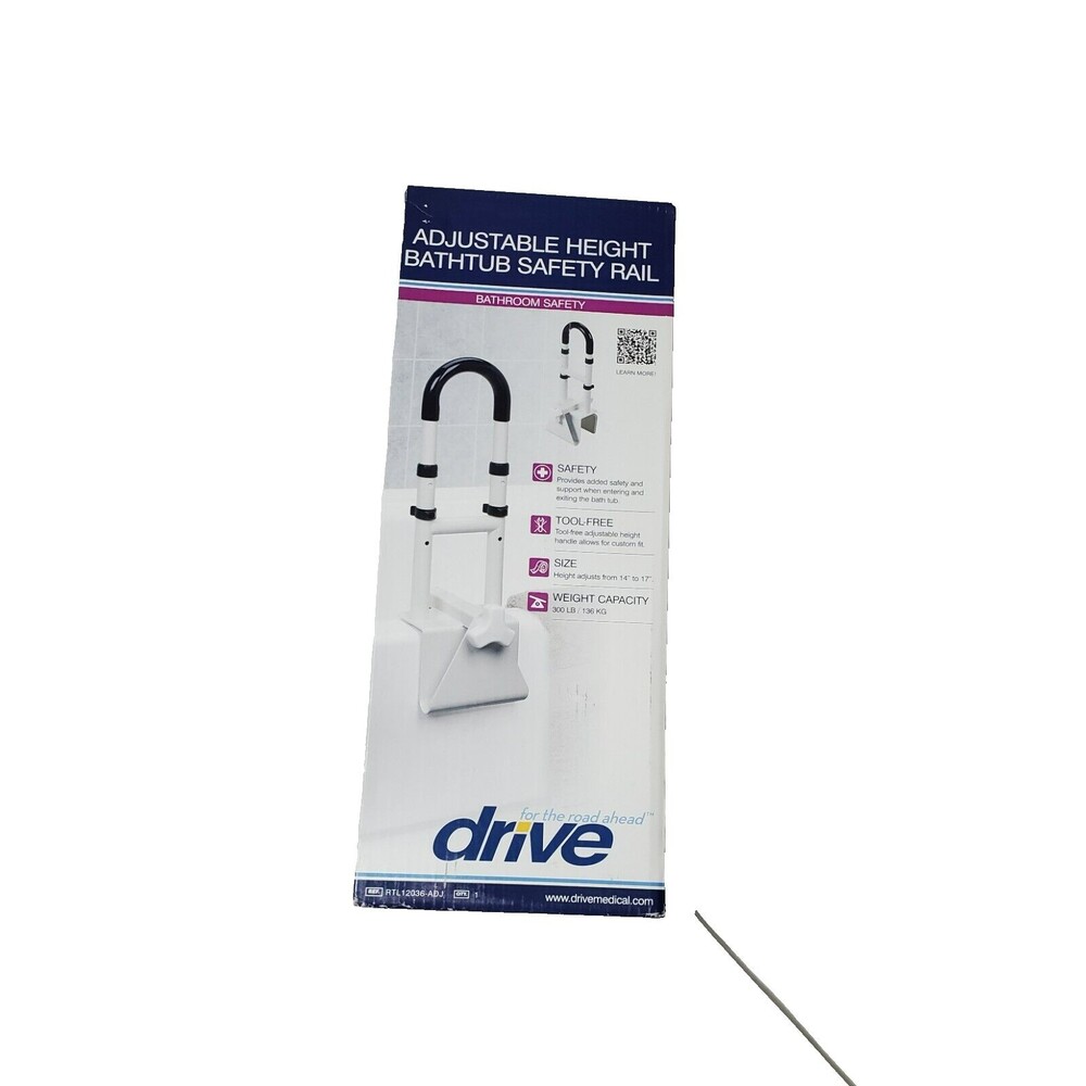 Drive Medical Bathtub Grab Bar Saftey Rail, 300 lb Weight Capacity Last One